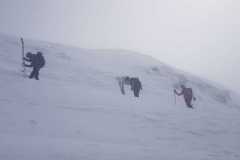 Le brouillard s'invite dans une séance de portage